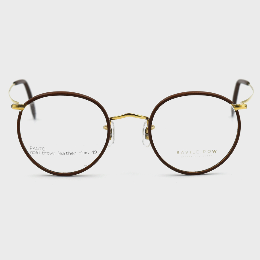 새빌로우 안경 판토 Panto Gold Leather Rims Brown(49) 새빌로우 안경 판토 Panto Gold Leather Rims Brown(49)